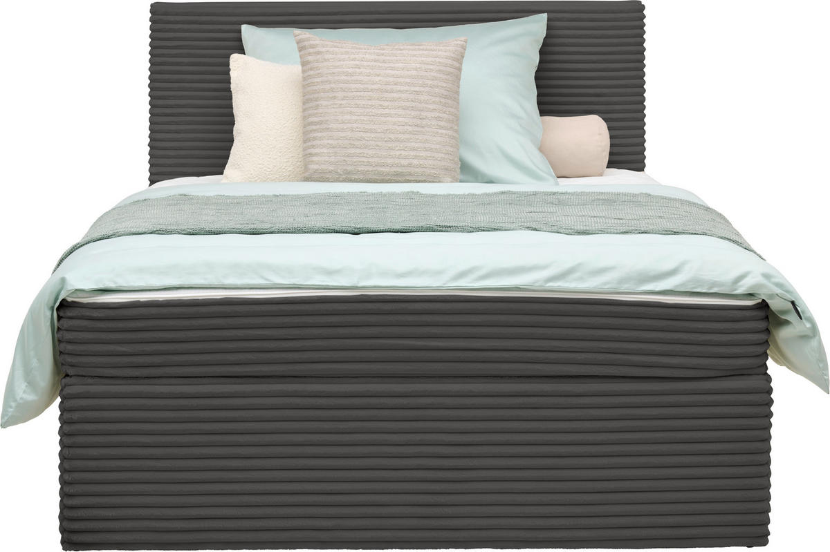 BOXBETT 140/200 cm  in Grau  - Grau, Modern, Holz/Textil (140/200cm) - MID.YOU