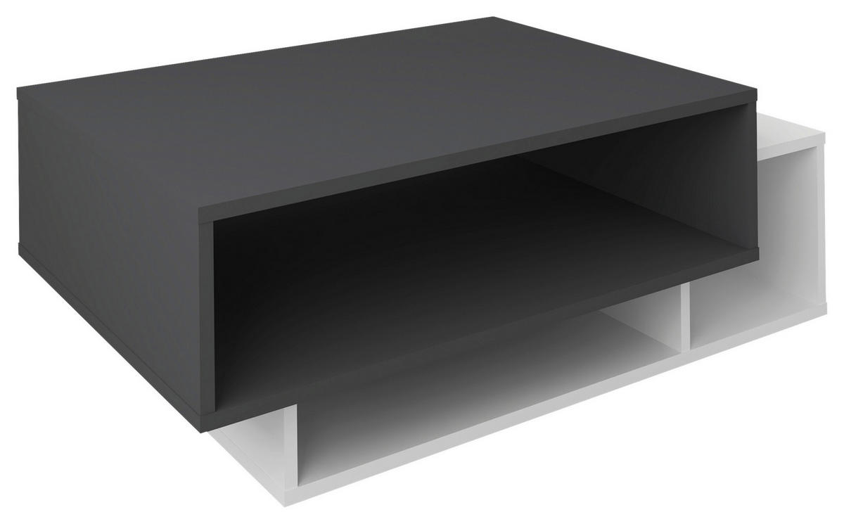 COUCHTISCH 88/50/35 cm rechteckig Anthrazit, Weiß  - Anthrazit/Weiß, MODERN, Holzwerkstoff (88/50/35cm) - MID.YOU