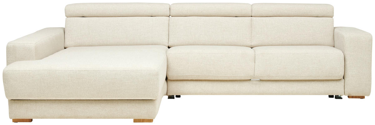 ECKSOFA GINO -EXKLUSIV- - Eichefarben/Naturfarben, Design, Textil (206/316cm) - Sedda