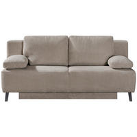 SCHLAFSOFA Cord Hellbraun  - Hellbraun/Schwarz, MODERN, Textil/Metall (197/92/88cm)