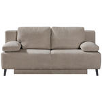 SCHLAFSOFA in Cord Hellbraun  - Hellbraun/Schwarz, MODERN, Textil/Metall (197/92/88cm) - Novel