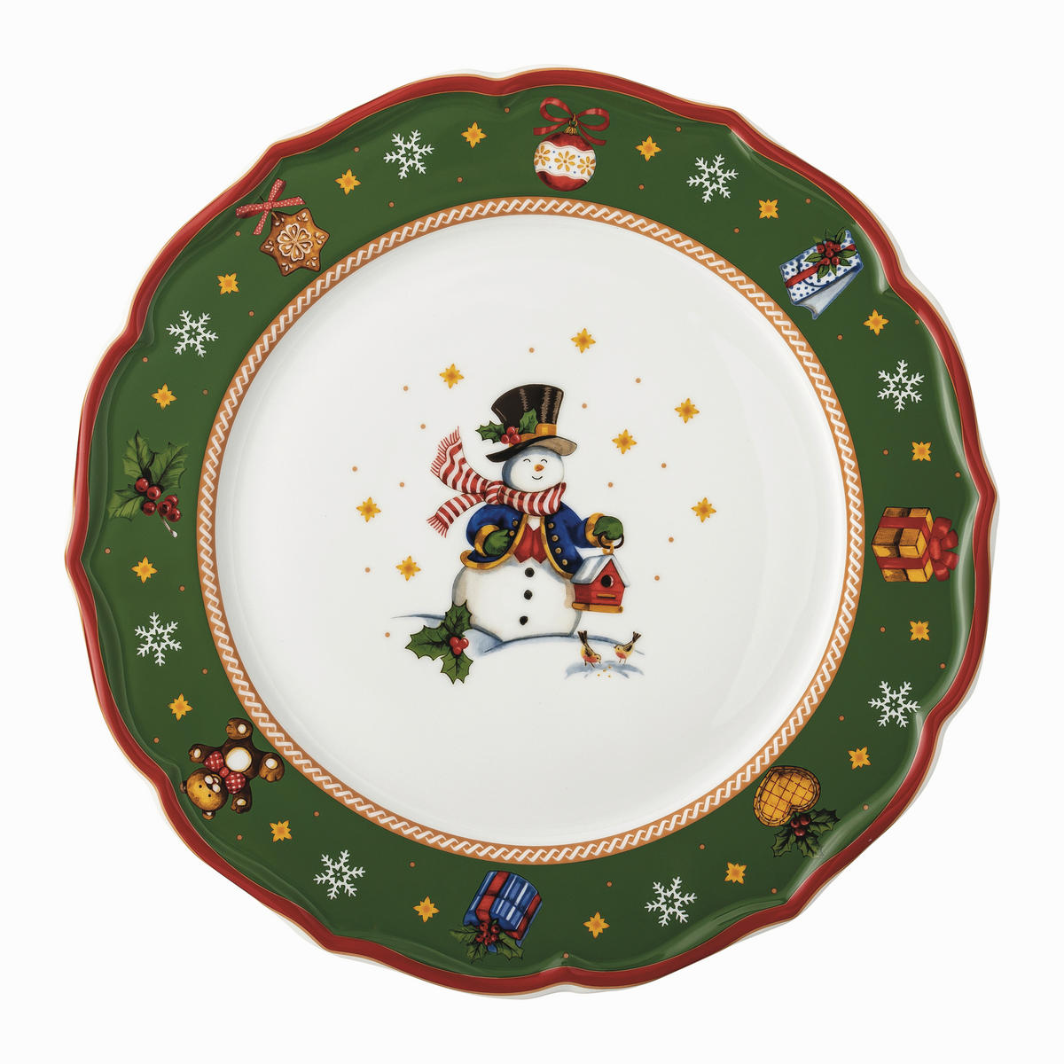 SERVIRNI KROŽNIK   33 cm        - zelena/bela, Basics, keramika (33cm) - Hutschenreuther