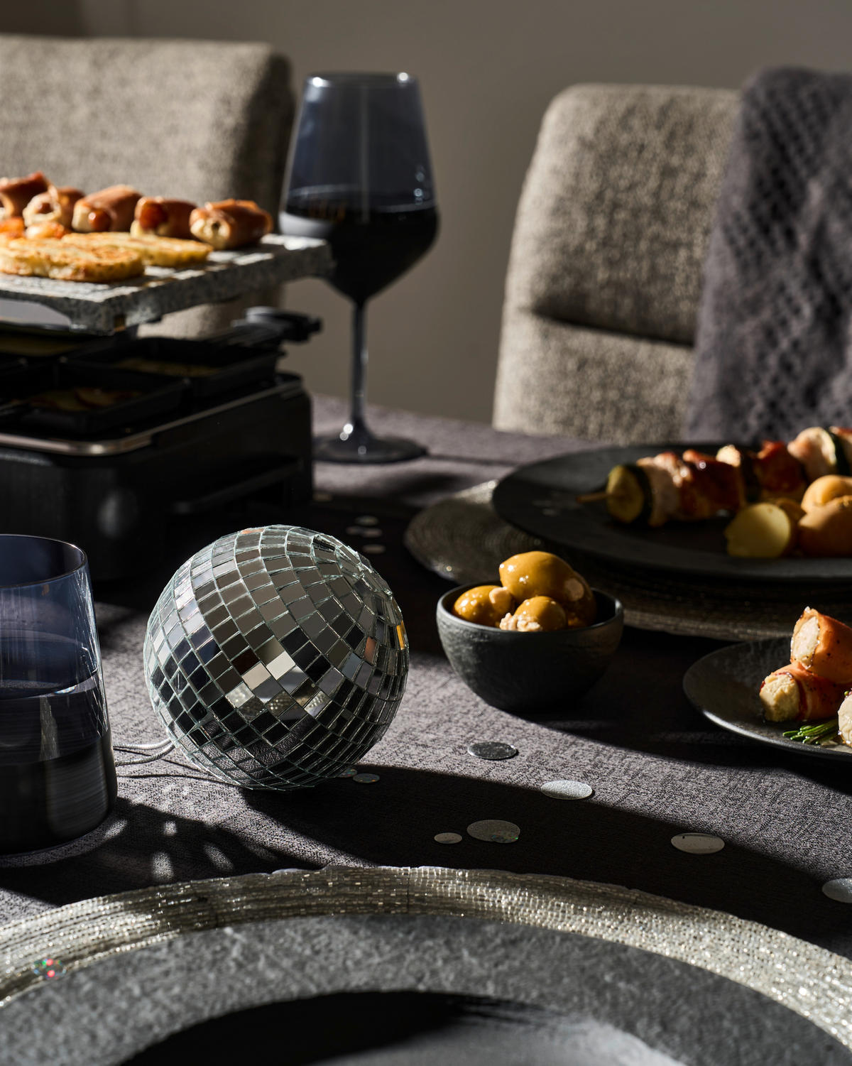 RACLETTE-GRILL  - Schwarz, Basics, Kunststoff/Stein (44,8/14,5/22,7cm) - Silva Schneider