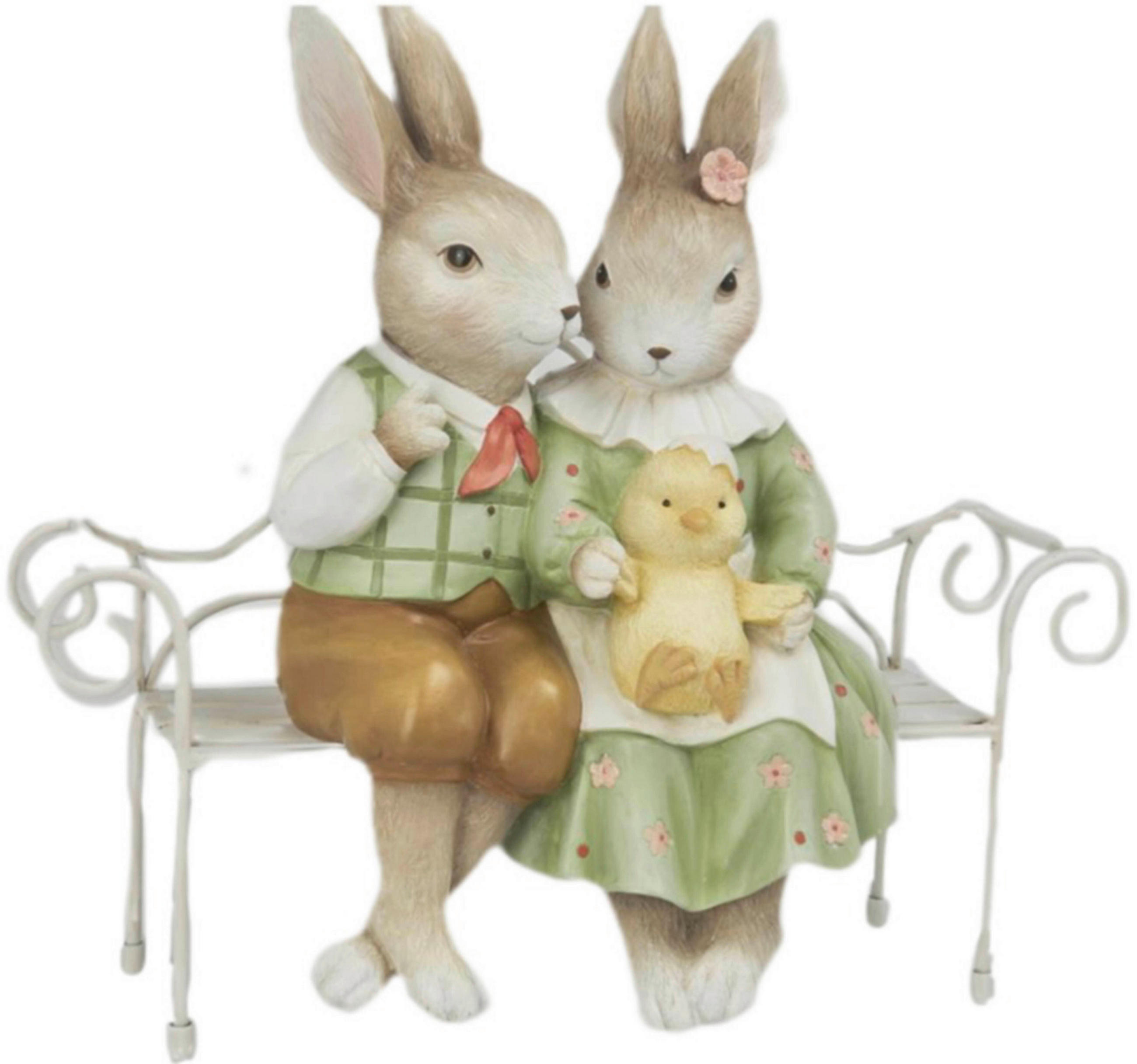 Decorațiune Paște - bronz/galben deschis, Lifestyle, plastic/metal (35cm)