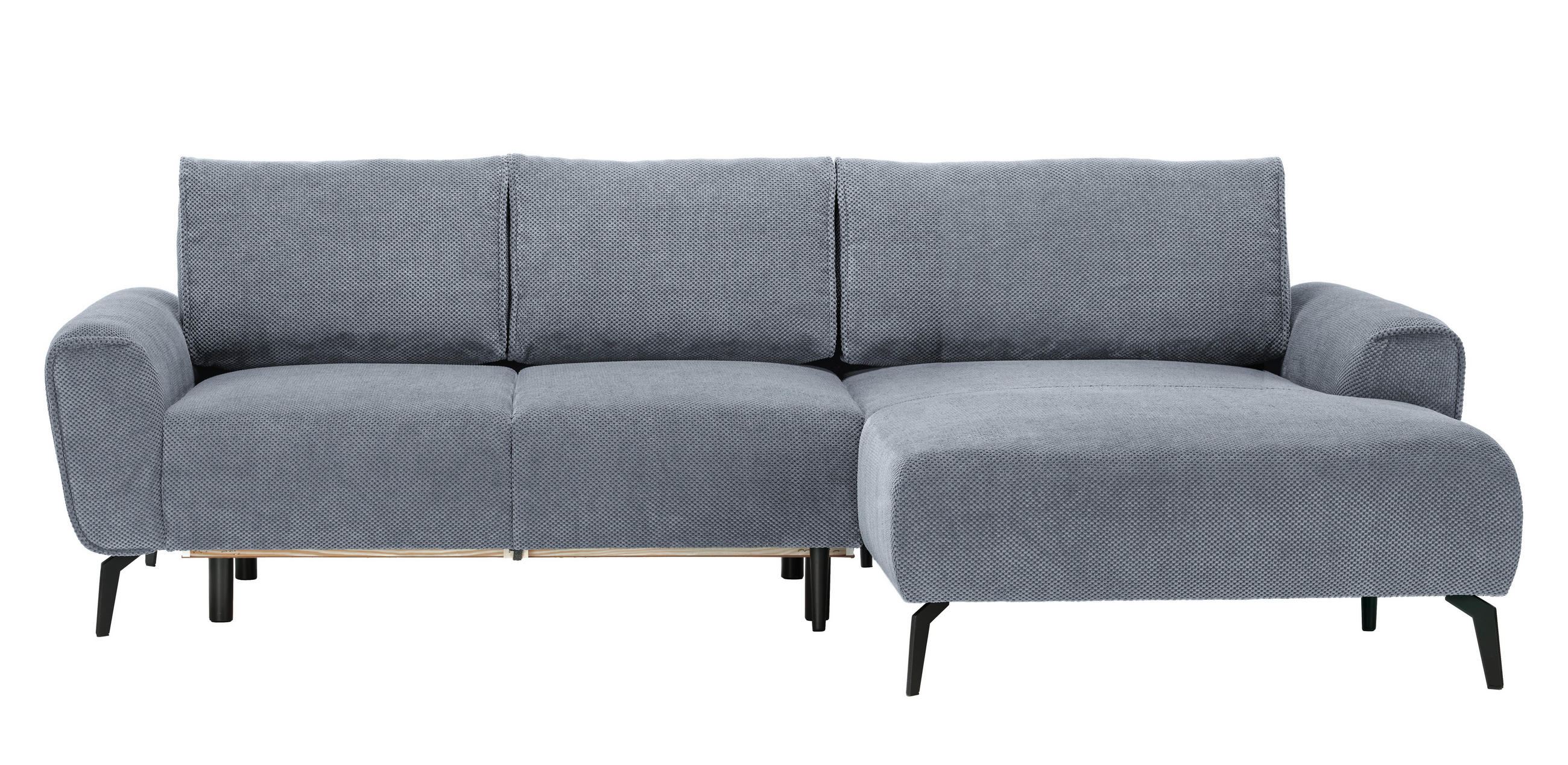 HÖRNSOFFA i vävt tyg blågrå  - blågrå/svart, Design, metall/textil (272/170cm) - Livetastic