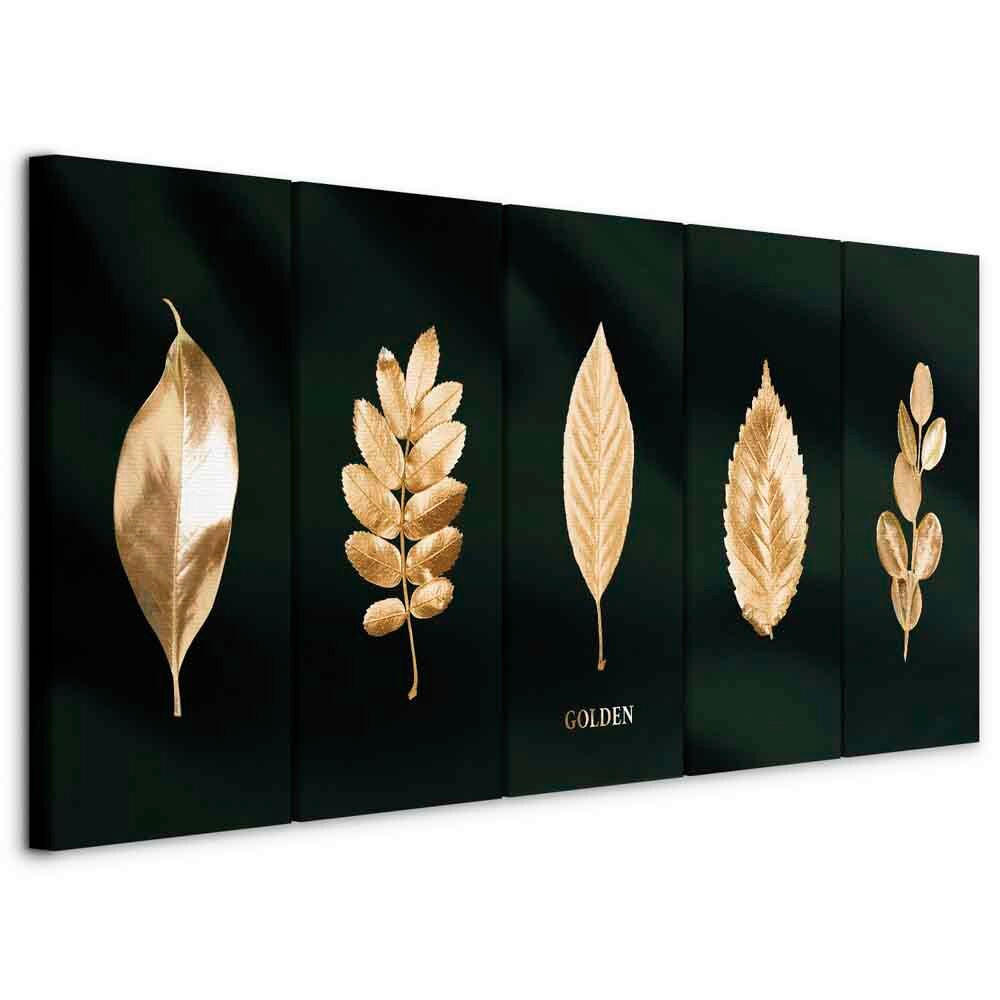 artgeist MALBA NA PLÁTNĚ, abstraktní, text, listy, 200/80/1.2 cm