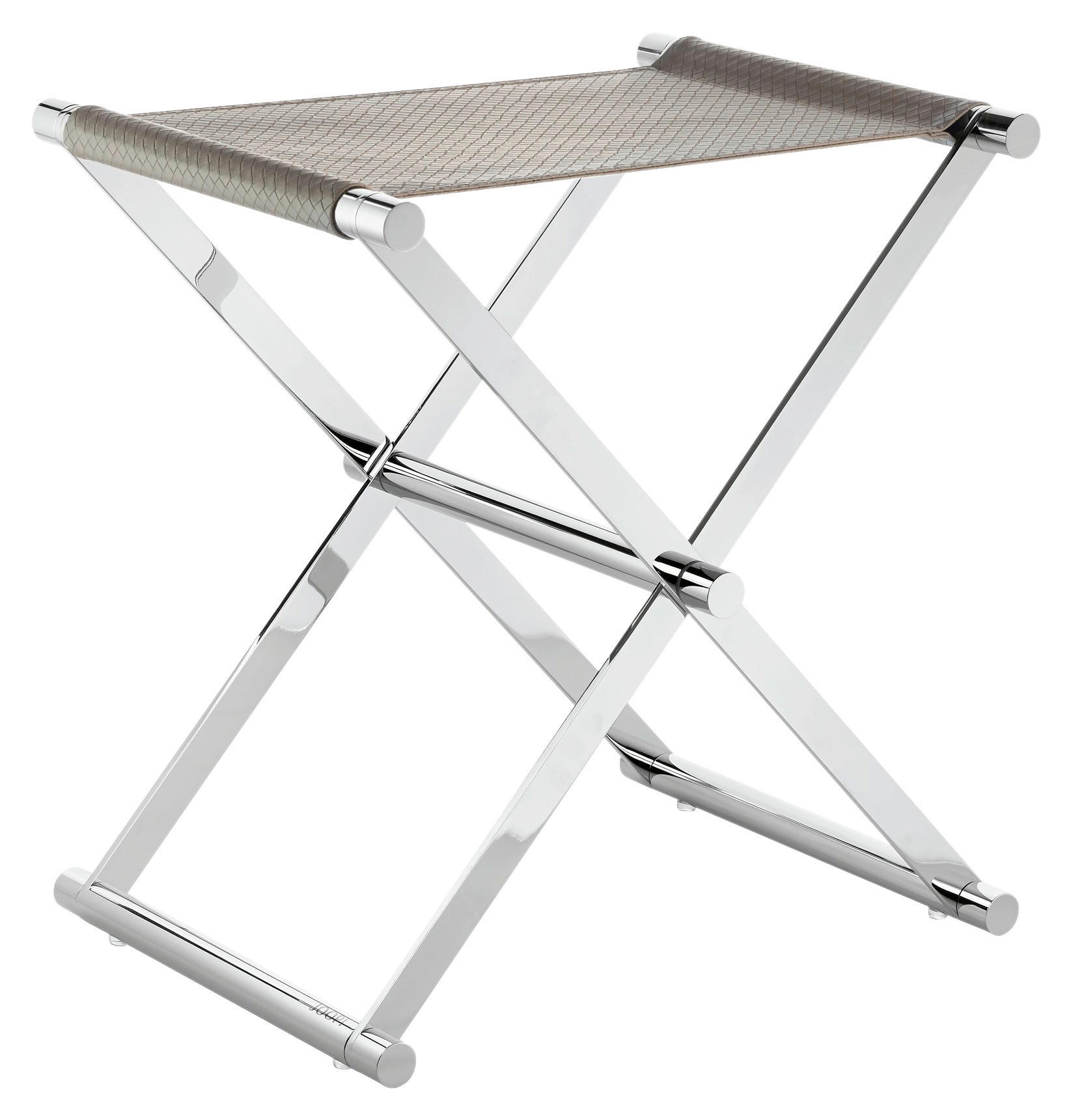 KLAPPHOCKER Grau, Chromfarben  - Chromfarben/Grau, Design, Metall (34,5/45/45cm) - Joop!