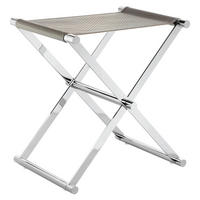 KLAPPHOCKER in Metall Chromfarben, Grau  - Chromfarben/Grau, Design, Metall (34,5/45/45cm) - Joop!