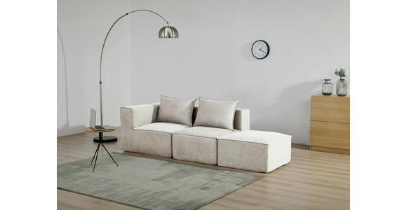 HOCKER in Textil Naturfarben  - Naturfarben, Design, Kunststoff/Textil (71/41/71cm) - Carryhome