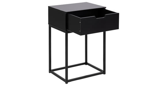 NACHTSCHRANK 40/61,5/30 cm  - Schwarz, Design, Holzwerkstoff/Metall (40/61,5/30cm) - Carryhome