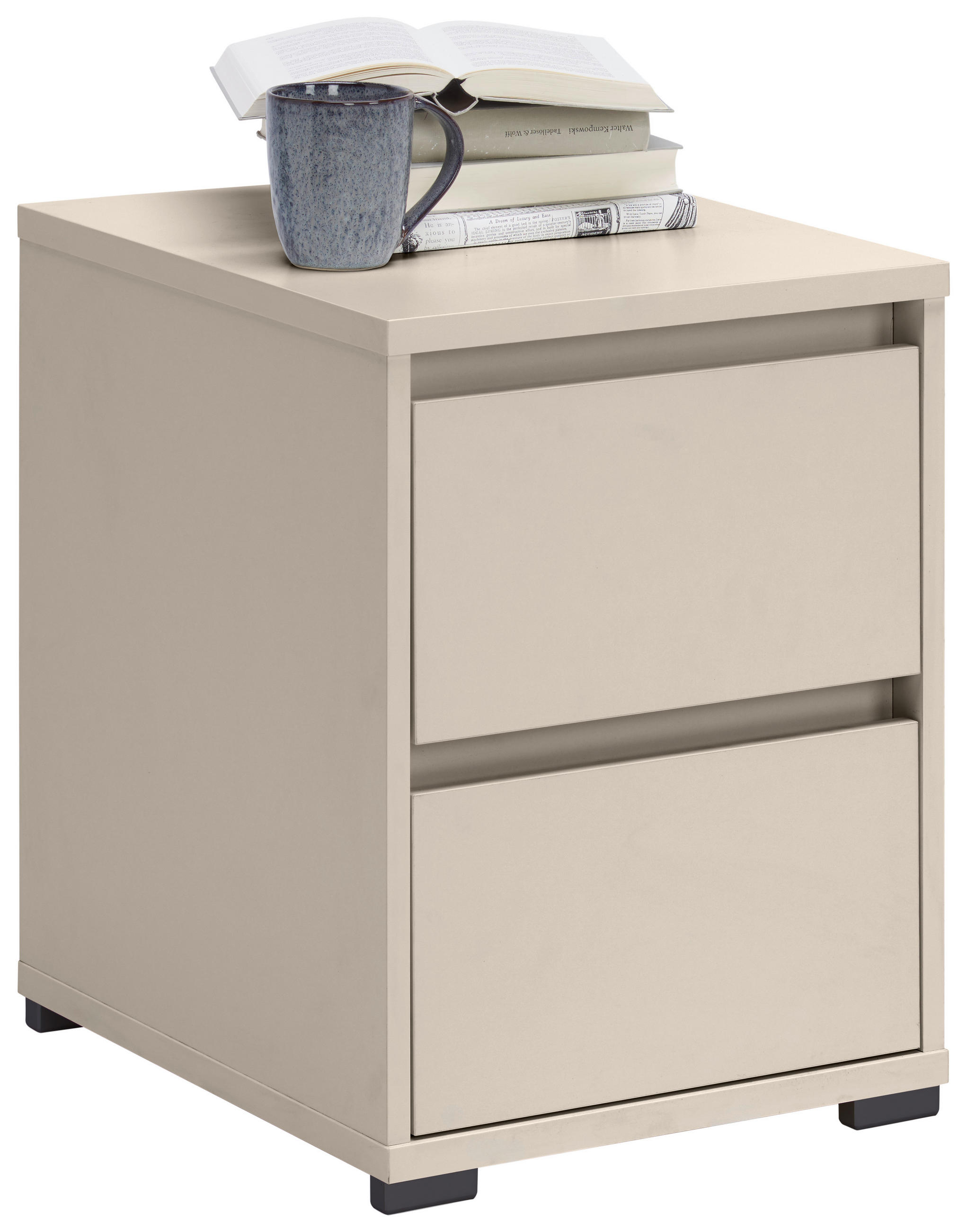 NACHTSCHRANK 40/55/48 cm  - Kaschmir/Anthrazit, Design, Holzwerkstoff/Kunststoff (40/55/48cm) - Carryhome