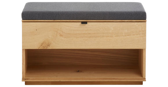 GARDEROBENBANK  in 85/50/38 cm  - Eichefarben/Anthrazit, Natur, Holz/Textil (85/50/38cm) - Linea Natura