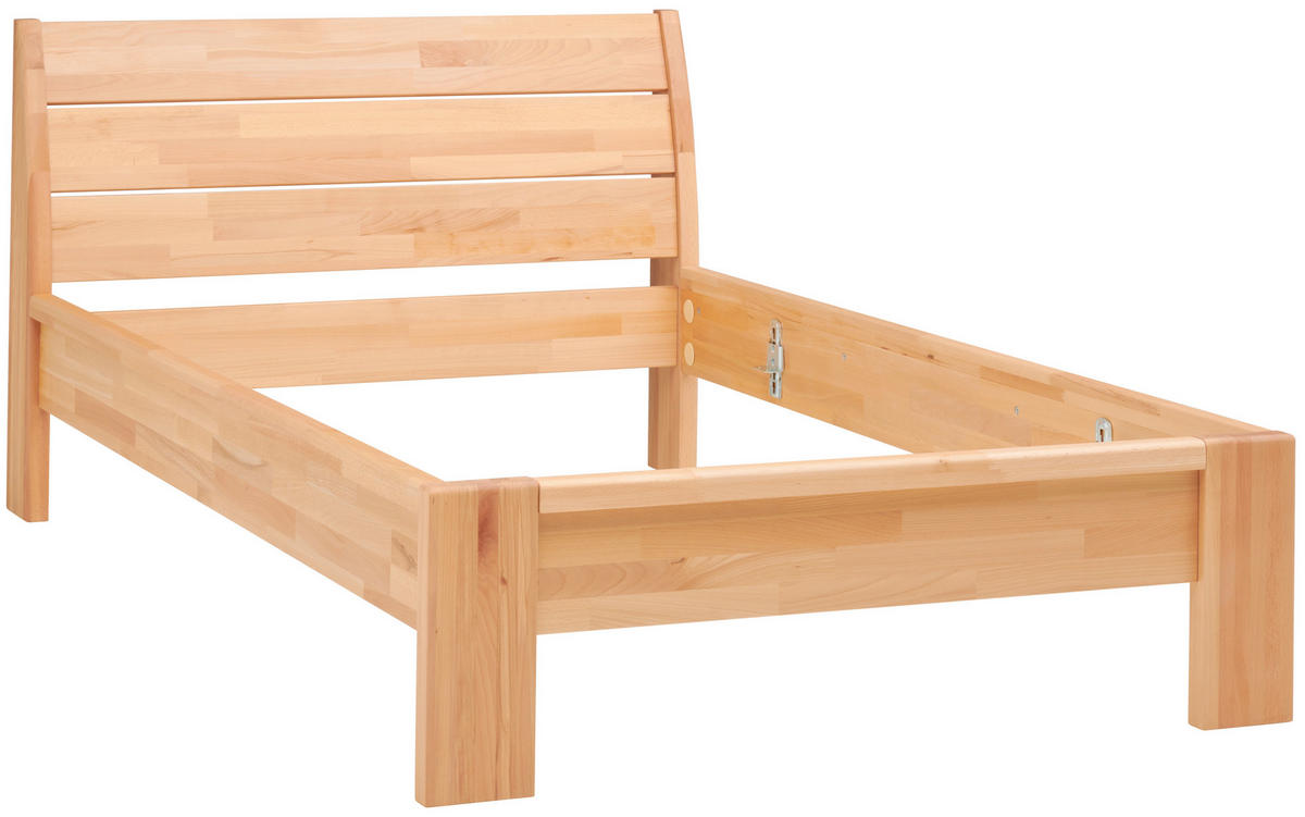 BETT 120/200 cm  in Kernbuche  - Kernbuche, MODERN, Holz (120/200cm) - MID.YOU
