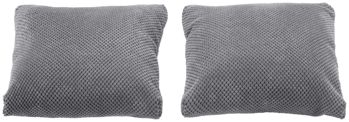 SCHLAFSOFA  mit Liegefunktion Velours Grau  - Schwarz/Grau, Design, Kunststoff/Textil (148/88/110cm) - Livetastic
