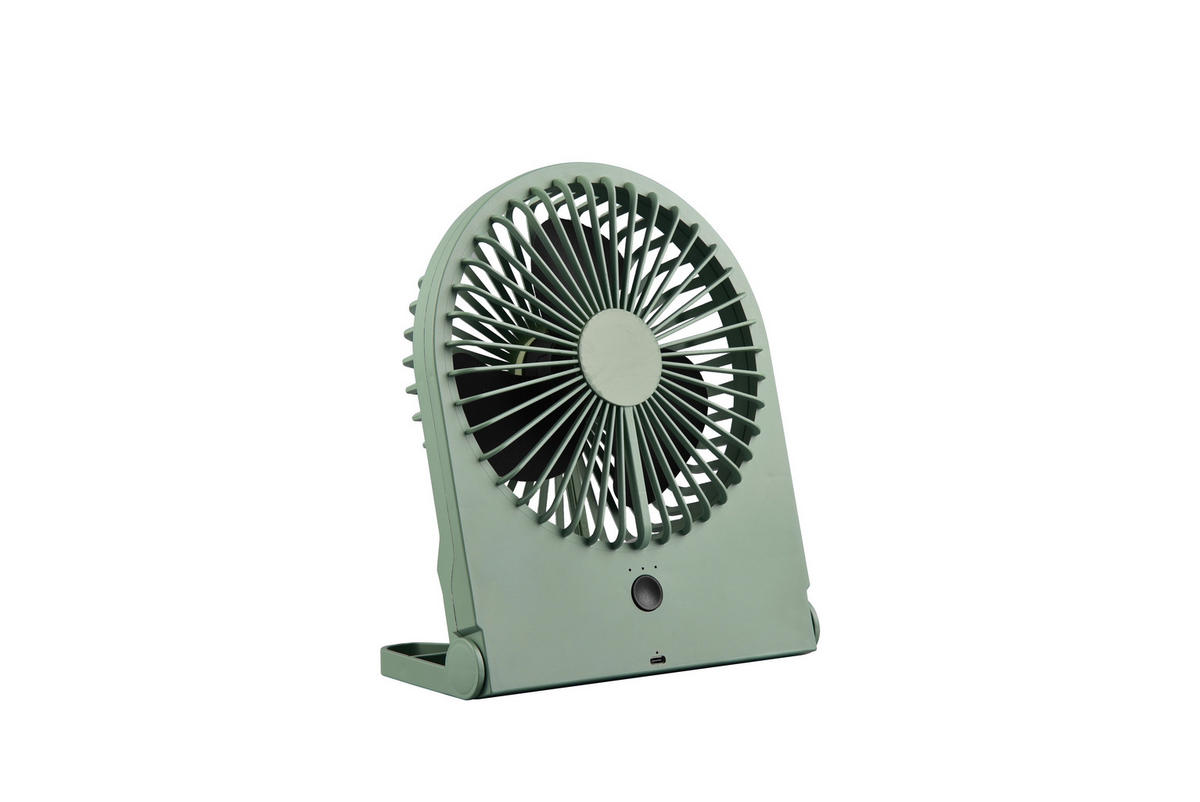 TISCHVENTILATOR - Grün, KONVENTIONELL, Kunststoff (19/10,5/23cm)