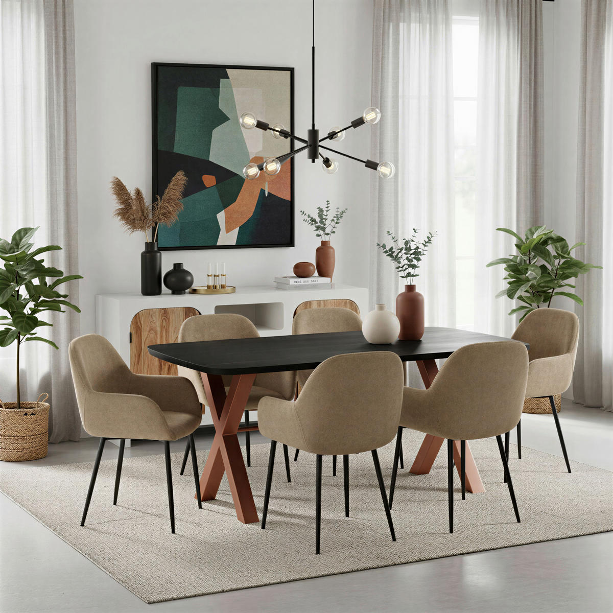 SIDEBOARD 150/80/40 cm  - Naturfarben/Weiß, Design, Holz/Holzwerkstoff (150/80/40cm) - MID.YOU