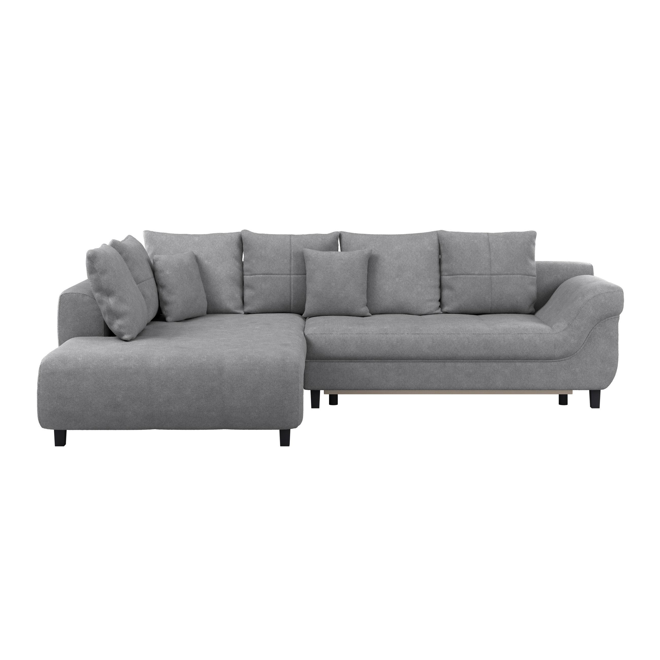 HÖRNSOFFA i vävt tyg grå  - svart/grå, Design, trä/textil (197/309cm) - Livetastic