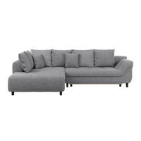 ECKSOFA Grau Webstoff  - Schwarz/Grau, Design, Holz/Textil (197/309cm) - Livetastic