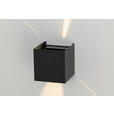LED-WANDLEUCHTE 10/10/10 cm - Schwarz, Basics, Kunststoff/Metall (10/10/10cm) - Novel