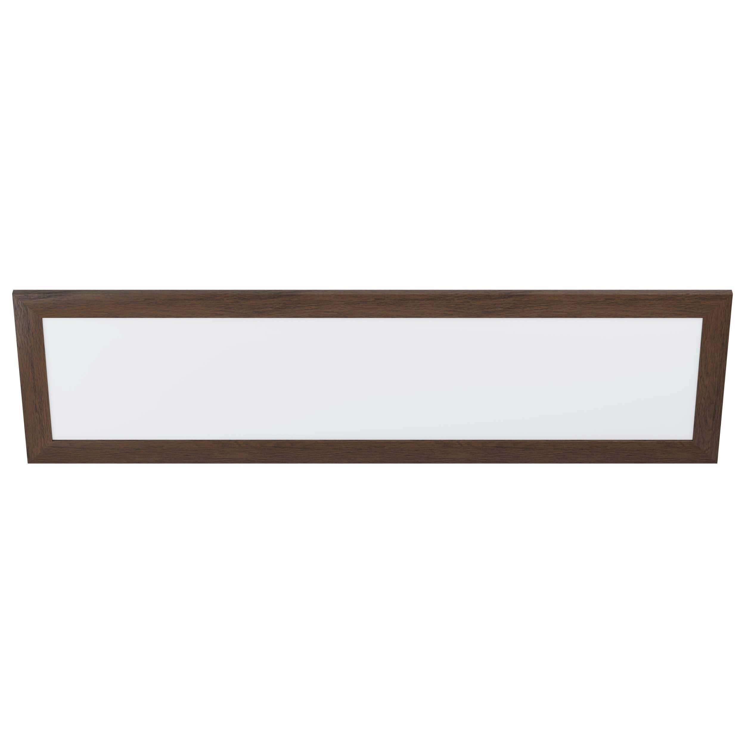 LED PANEL 124,5/34,5/5,5 cm  - vit/nötfärg, Natur, metall/trä (124,5/34,5/5,5cm) - Eglo