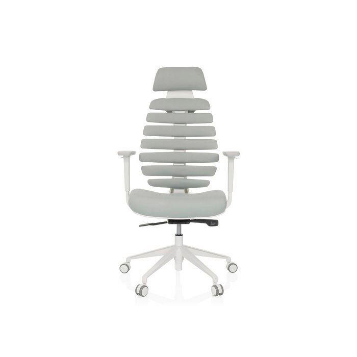 OTOČNÁ ŽIDLE, plochá tkanina, světle šedá - bílá/světle šedá, Moderní, textil/plast (67/116 - 133/65cm) - MID.YOU