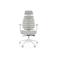 OTOČNÁ ŽIDLE, plochá tkanina, světle šedá - bílá/světle šedá, Moderní, textil/plast (67/116 - 133/65cm) - MID.YOU