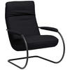 SESSEL in Echtleder Anthrazit  - Anthrazit/Schwarz, Design, Leder/Metall (80/104/99cm) - Koinor