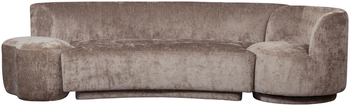 BIGSOFA Popular Chenille Taupe  - Taupe, Design, Textil (270/72/97cm) - Livetastic