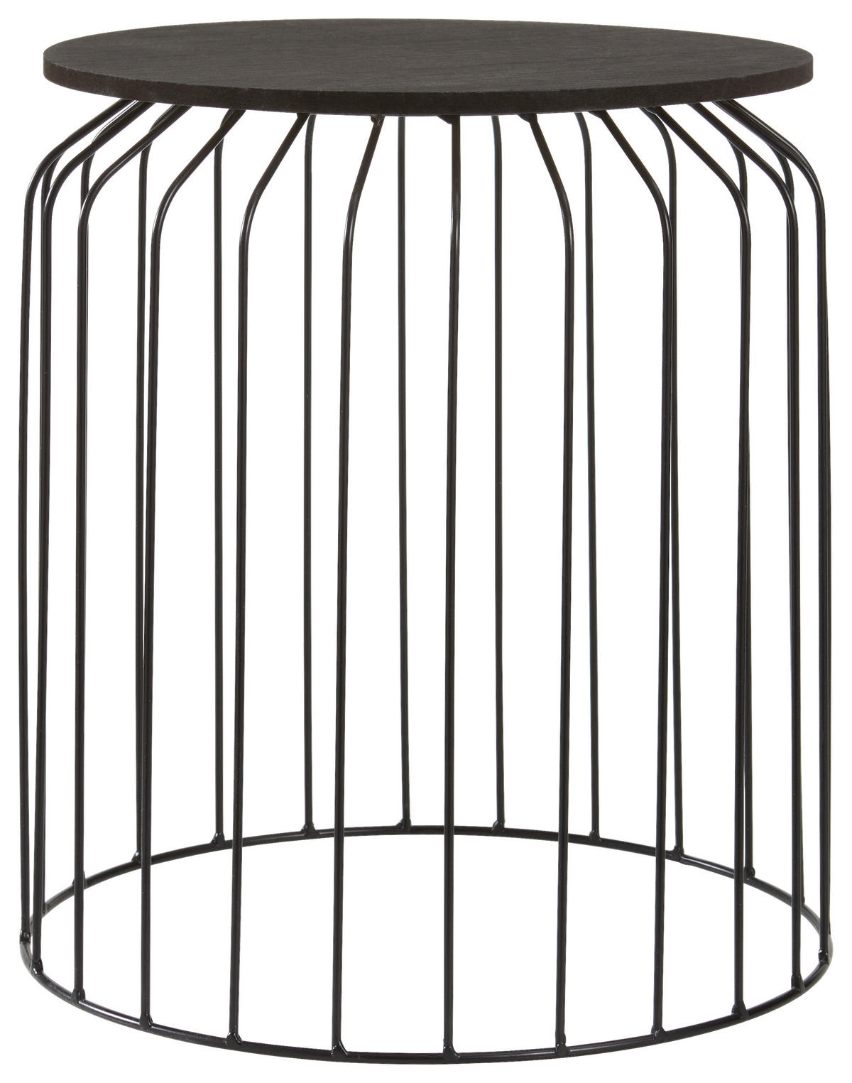 BEISTELLTISCH Schwarz rund  - Schwarz, Design, Holzwerkstoff/Metall (36/40cm) - Ambia Home