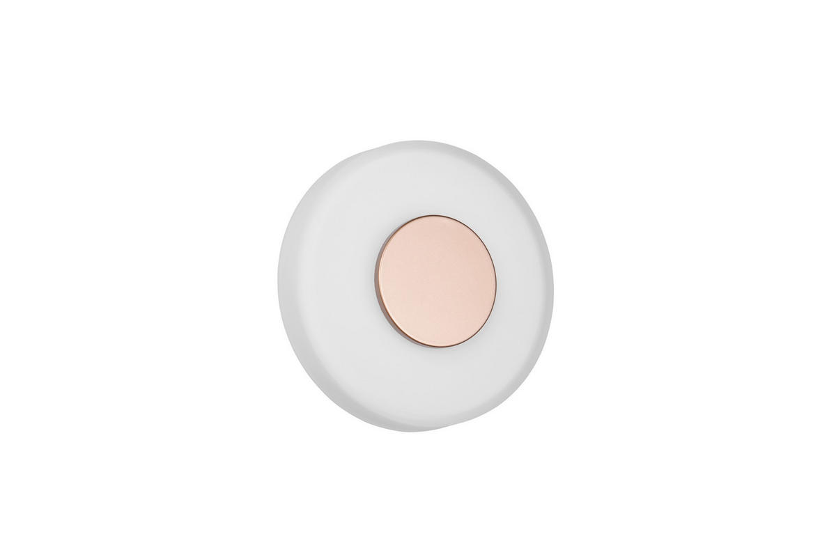 LED-WANDLEUCHTE CELESTE 22/4 cm   - Braun/Weiß, Design, Glas/Metall (22/4cm) - Trio Leuchten