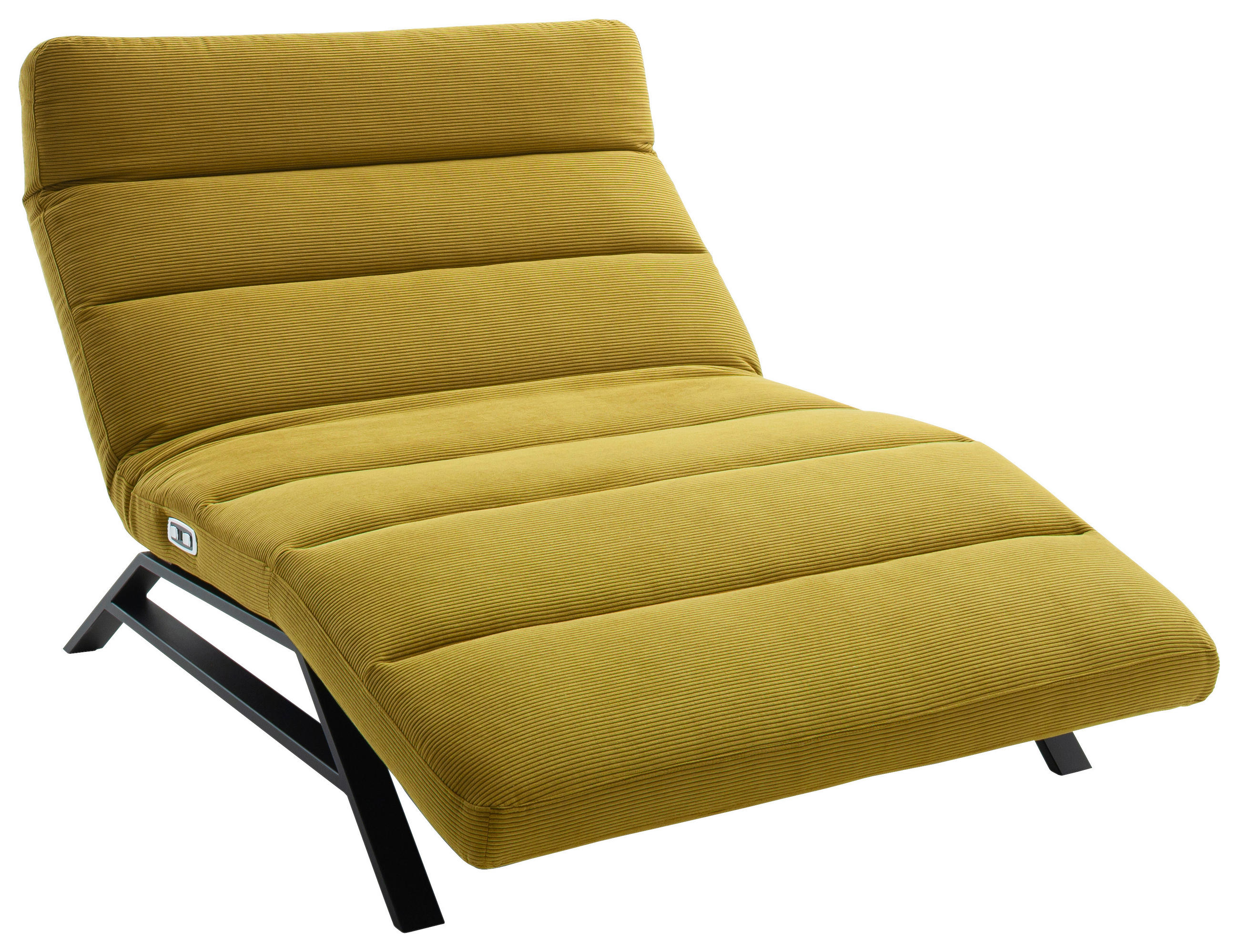 RELAXLIEGE Feincord Goldfarben  - Goldfarben/Schwarz, Design, Textil/Metall (120/54-113/158-198cm) - Pure Home Lifestyle
