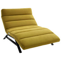 RELAXLIEGE Feincord Goldfarben  - Goldfarben/Schwarz, Design, Textil/Metall (120/54-113/158-198cm) - Pure Home Lifestyle