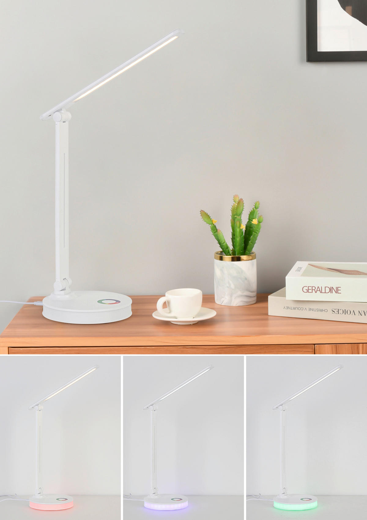 LED-SVETILKA ZA PISALNO MIZO   28,5/35/15 cm            - bela/prosojno, Basics, umetna masa (28,5/35/15cm) - Novel