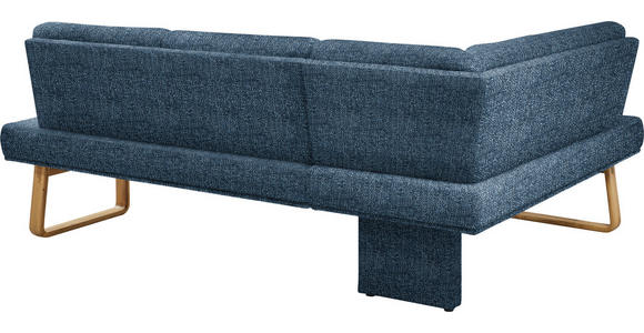 ECKBANK 174/280 cm  in Eichefarben, Dunkelblau  - Eichefarben/Dunkelblau, Design, Holz/Textil (174/280cm) - Dieter Knoll