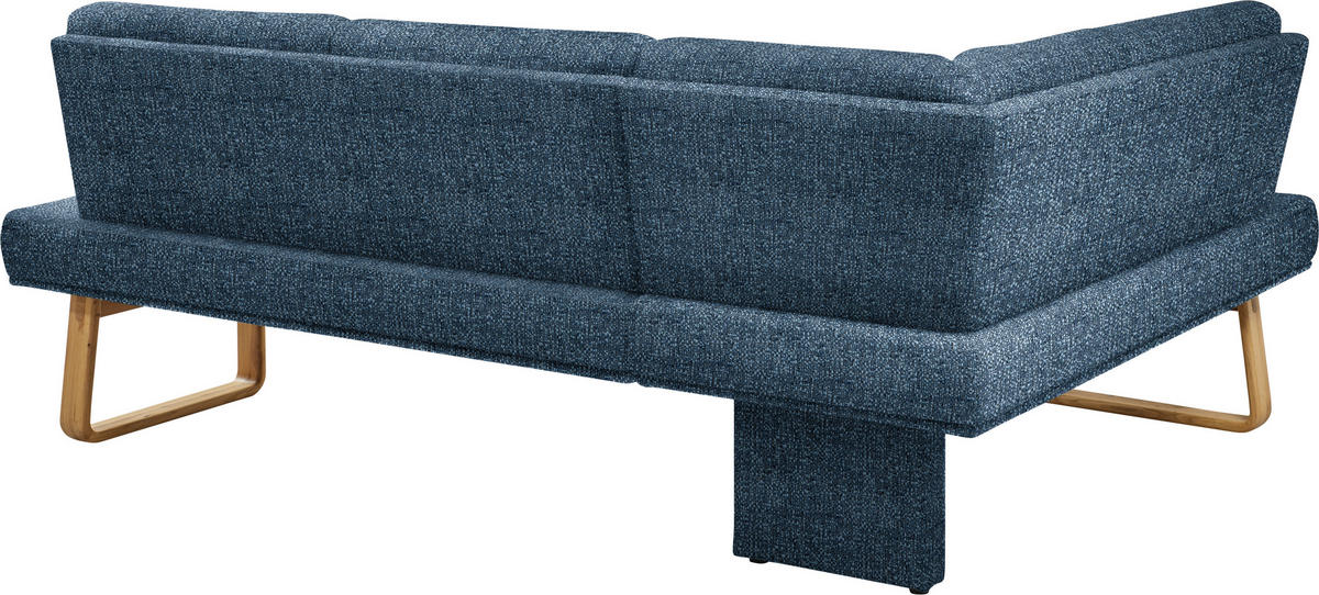 ECKBANK 174/280 cm  in Eichefarben, Dunkelblau  - Eichefarben/Dunkelblau, Design, Holz/Textil (174/280cm) - Dieter Knoll