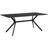 ESSTISCH rechteckig Schwarz, Schieferfarben  - Schieferfarben/Schwarz, Basics, Holzwerkstoff/Metall (180/90/75cm) - MID.YOU