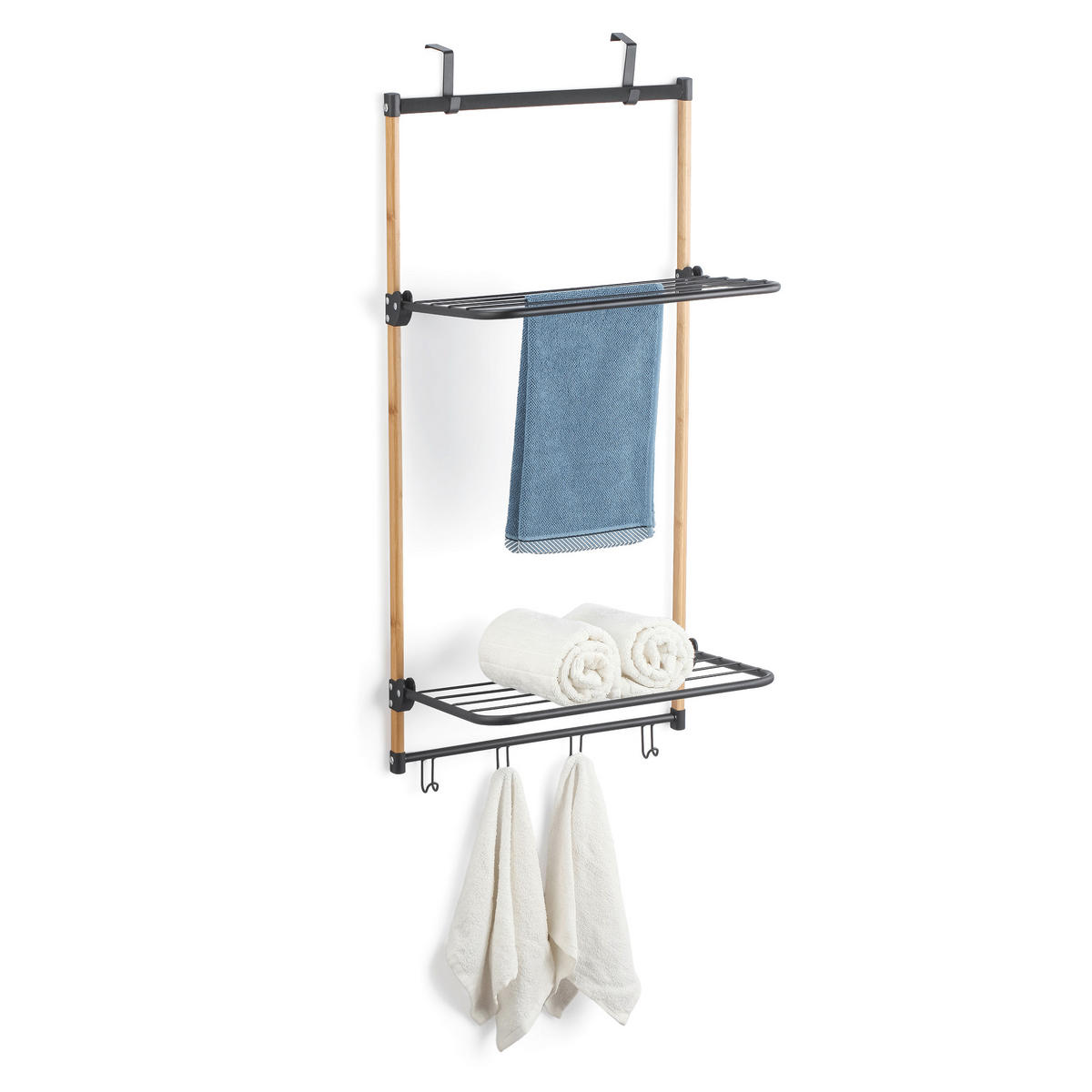 WÄSCHETROCKNER ZOE  - Schwarz, Basics, Metall (45/100/28cm) - MSV