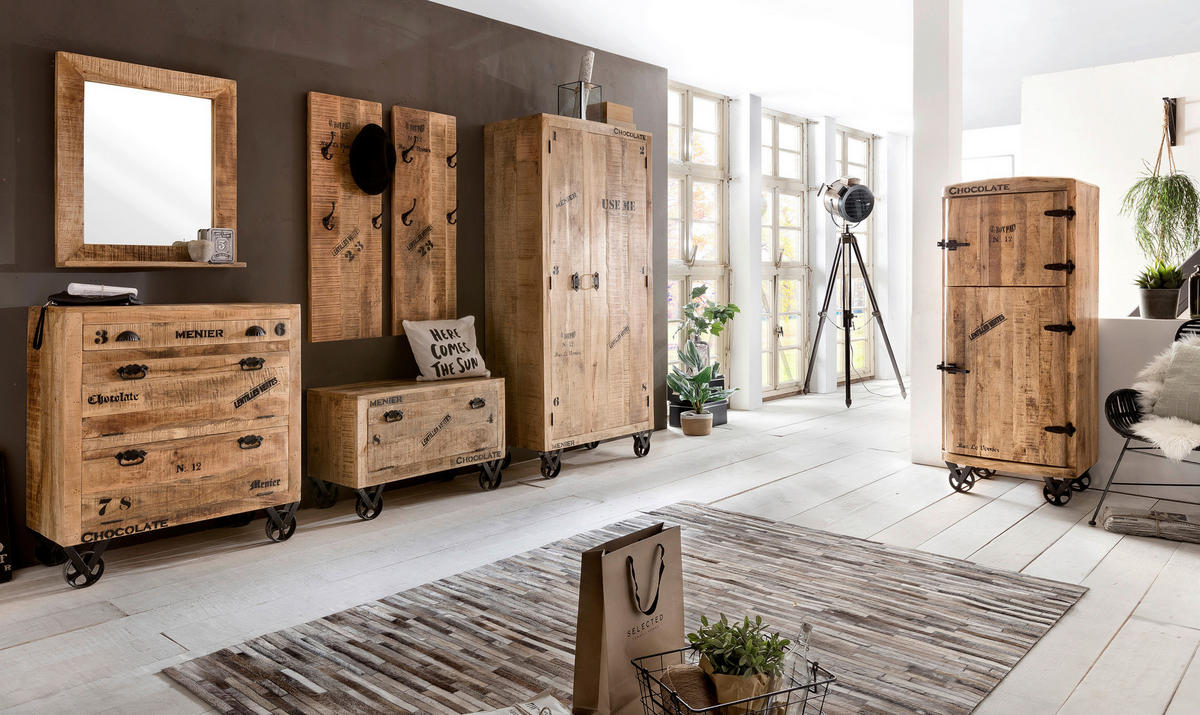 SPIEGEL 67/80/12 cm    in rechteckig  - Naturfarben, Design, Glas/Holz (67/80/12cm) - MID.YOU