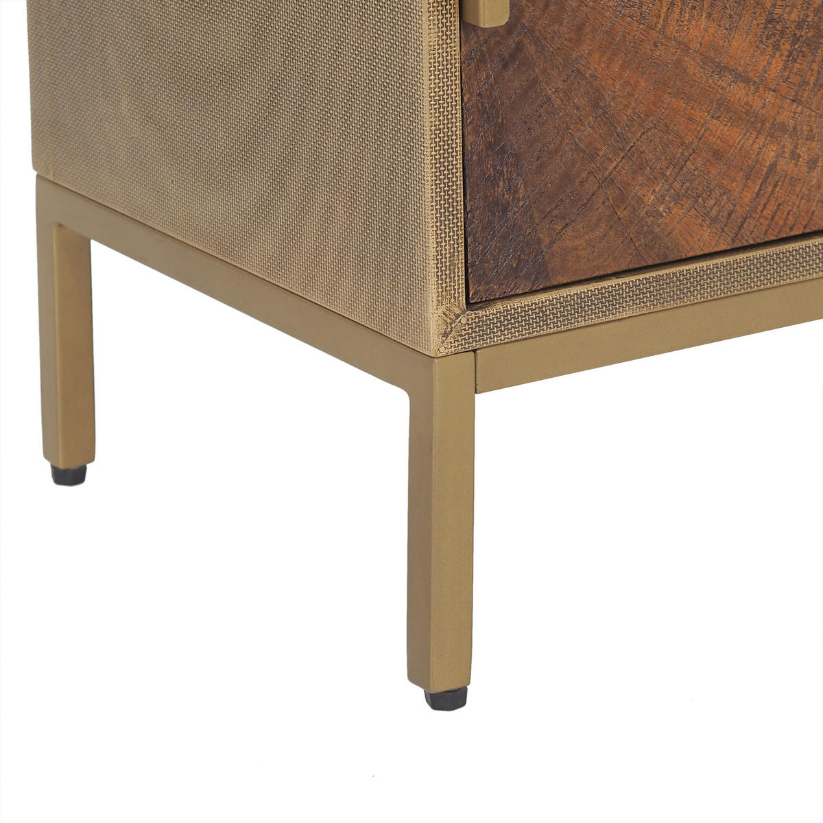 ÉJJELISZEKRÉNY aranyszínű, sárgarézszínű  - natúr színű/sárgarézszínű, Modern, faalapú anyag/fa (40/50/35cm) - MID.YOU