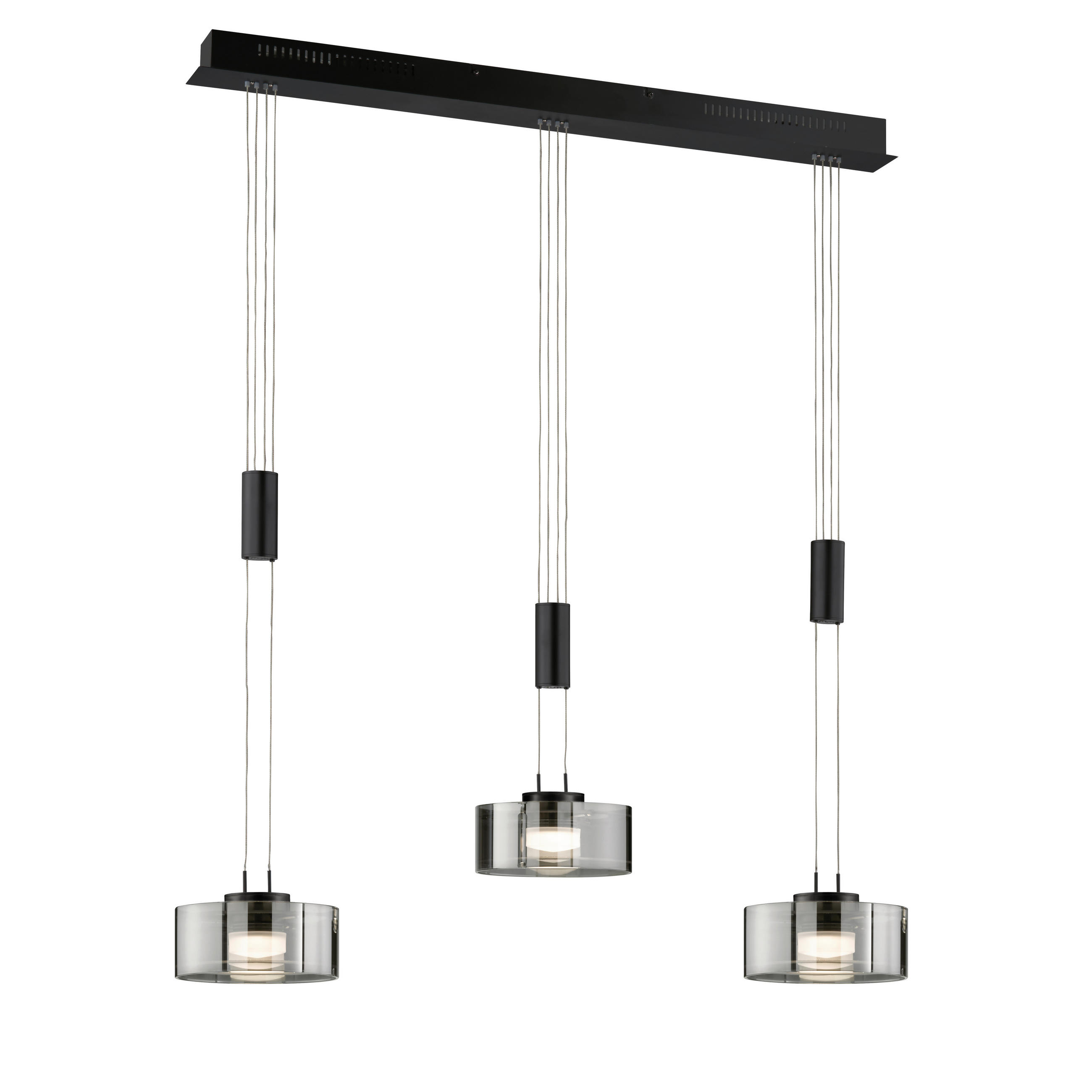 LED-HÄNGELEUCHTE Lavin 100/20/160 cm  - Design, Glas/Metall (100/20/160cm) - Fischer & Honsel