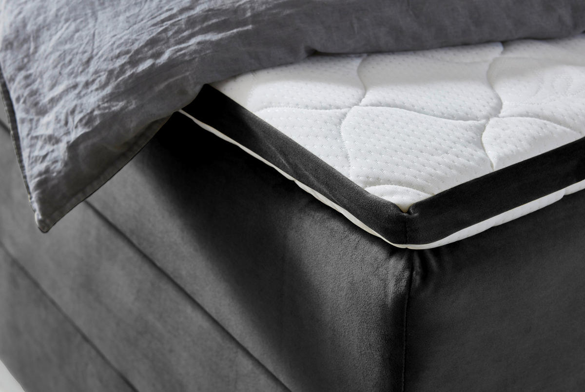 BOXSPRING KREVET    180/200 cm  - antracit, Moderno, tekstil/plastika (180/200cm) - MID.YOU