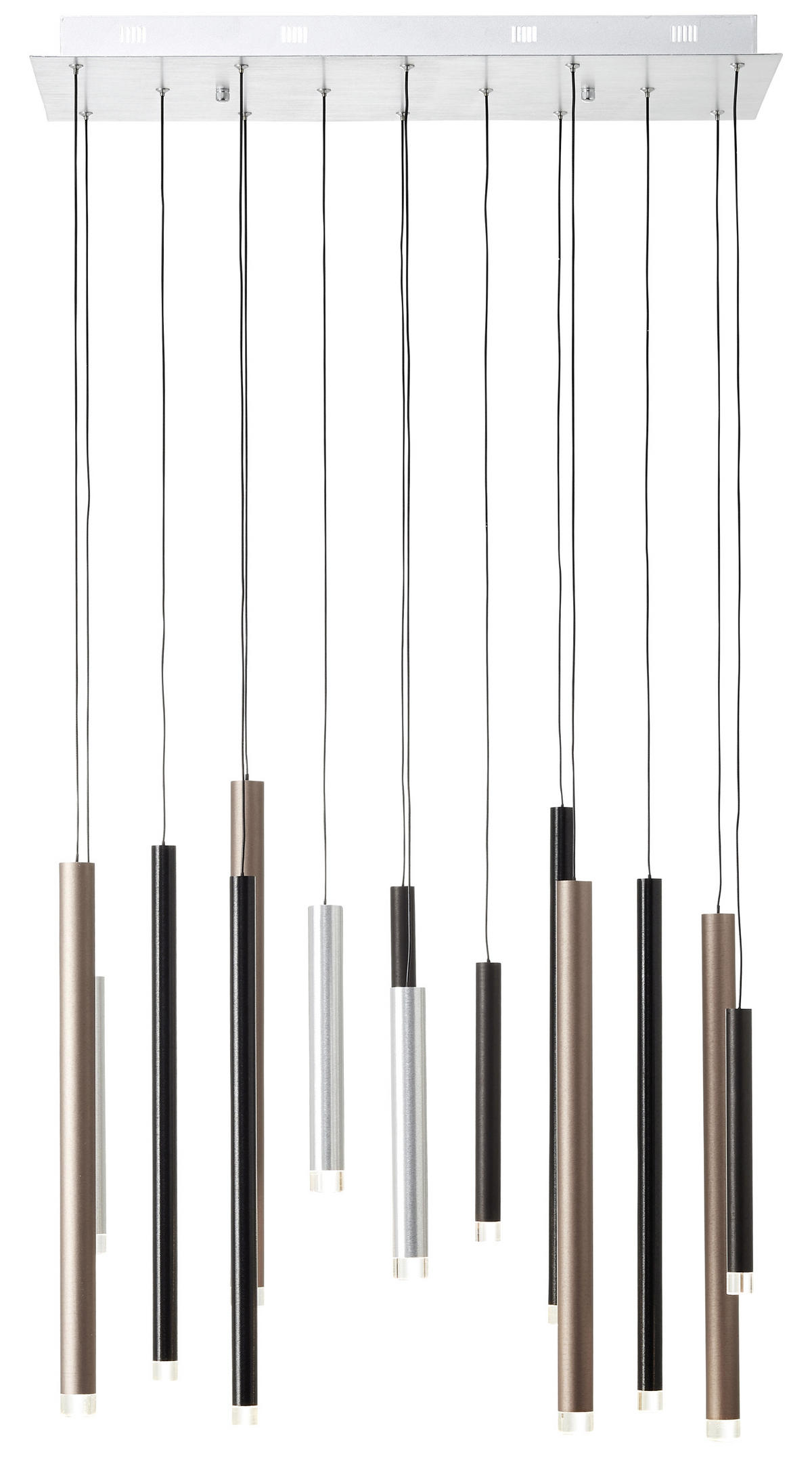 LED-HÄNGELEUCHTE 70/30/180 cm    - Hellbraun/Silberfarben, Design, Kunststoff/Metall (70/30/180cm)
