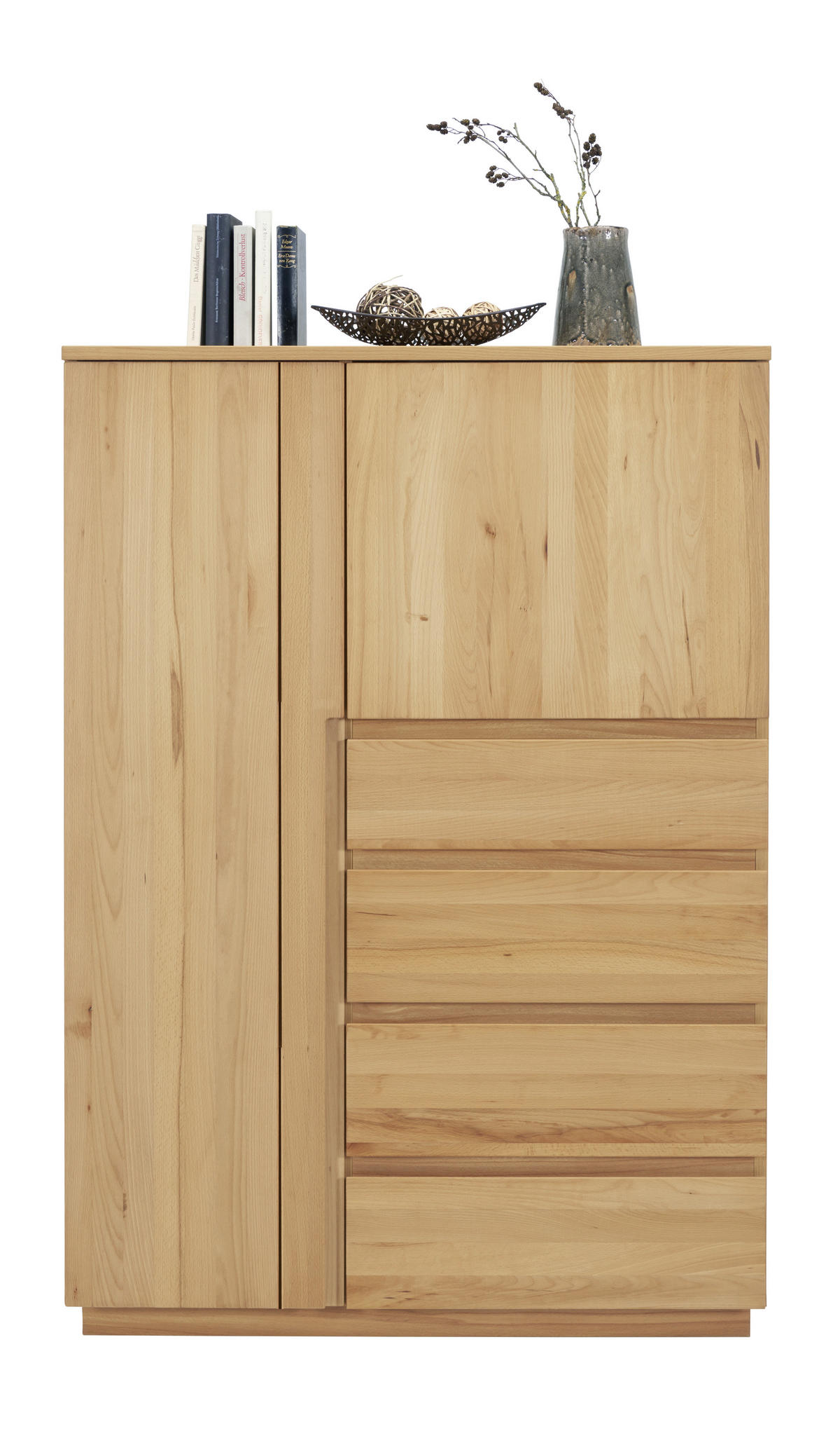 KOMODA, jadrový buk, farba buka, 100/143,1/41 cm - farba buka, Trend, drevo/kompozitné drevo (100/143,1/41cm) - Linea Natura