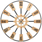 WANDUHR  Naturfarben, Schwarz  - Schwarz/Naturfarben, LIFESTYLE, Holz/Metall (80,5/80,5/7cm) - Landscape