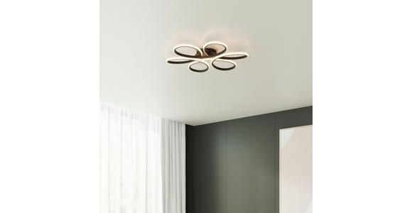 LED-DECKENLEUCHTE Matar 70/10 cm  - Schwarz, Design, Kunststoff/Metall (70/10cm) - Novel