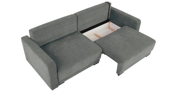 2-SITZER-SOFA in Chenille Grau  - Schwarz/Grau, KONVENTIONELL, Kunststoff/Textil (233/90/110cm) - Carryhome