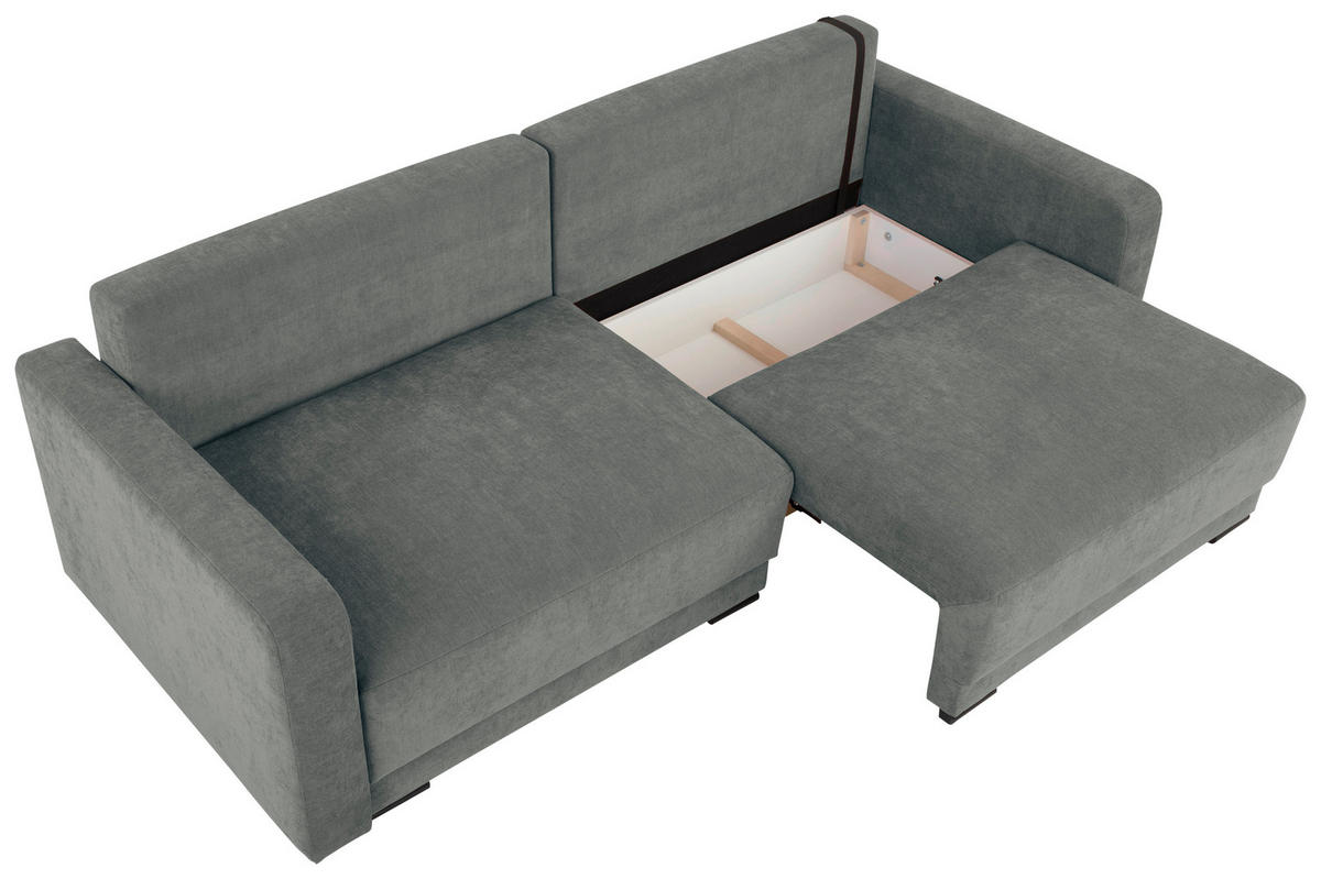 2-SITZER-SOFA in Chenille Grau  - Schwarz/Grau, Konventionell, Kunststoff/Textil (233/90/110cm) - MID.YOU