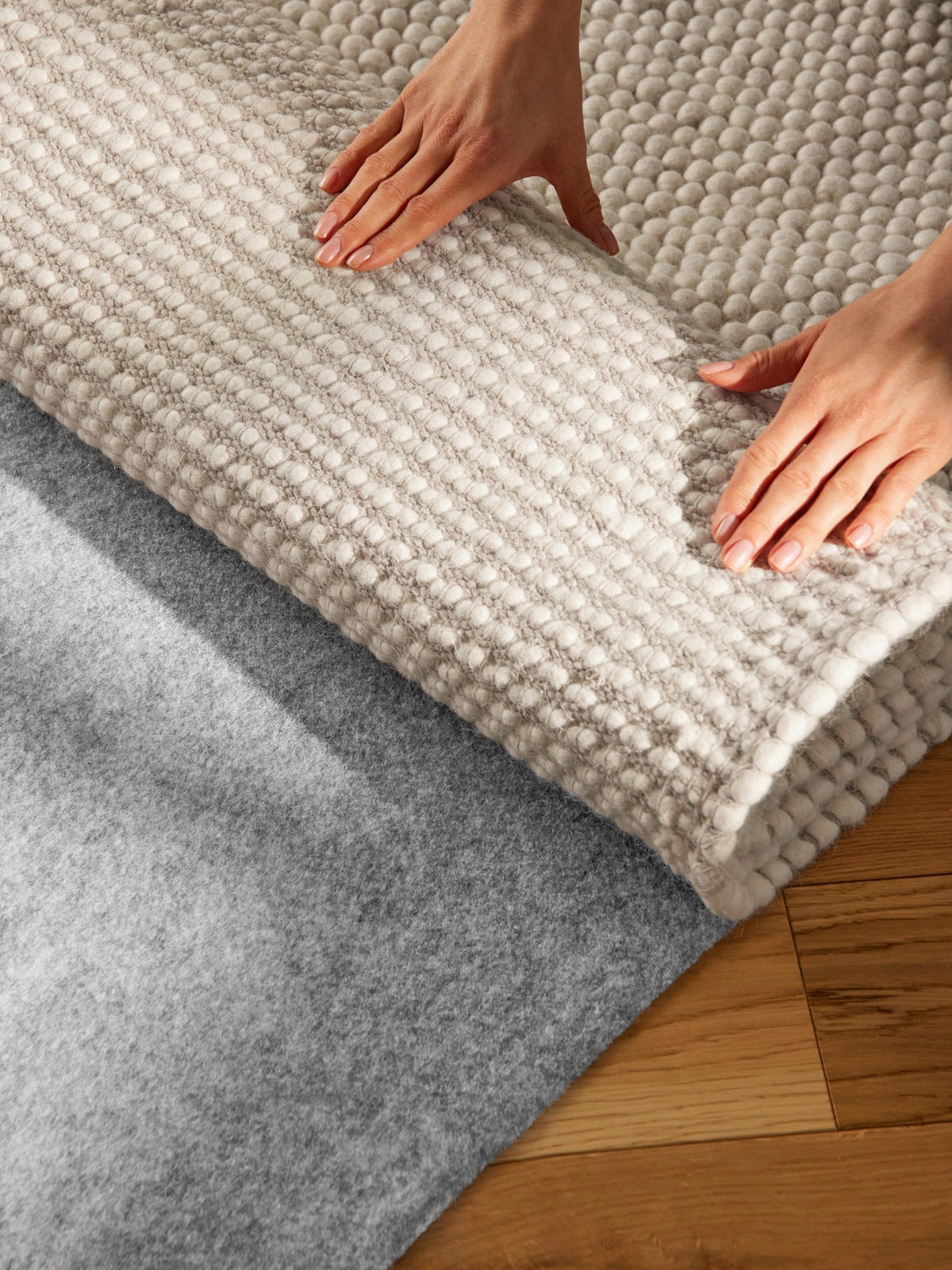 UNTERLAGSMATTE 240/330 cm  - Hellgrau, Basics, Textil (240/330cm) - Hanse Home