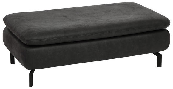 WOHNLANDSCHAFT in Textil Anthrazit - Anthrazit/Schwarz, Design, Textil/Metall (341/181cm) - Dieter Knoll