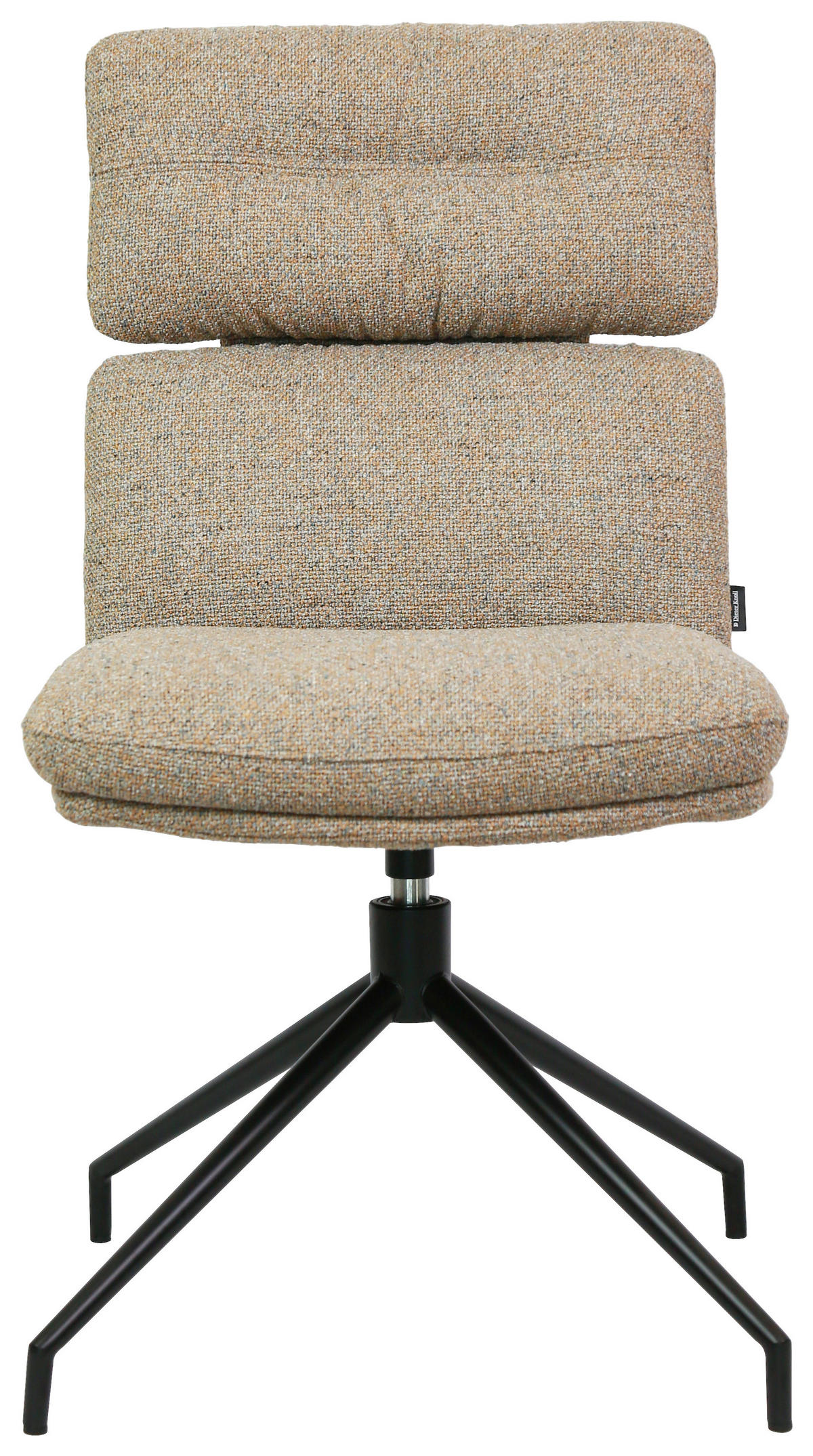 STUHL - Karamell/Schwarz, Design, Textil/Metall (50/92/64,5cm) - Dieter Knoll